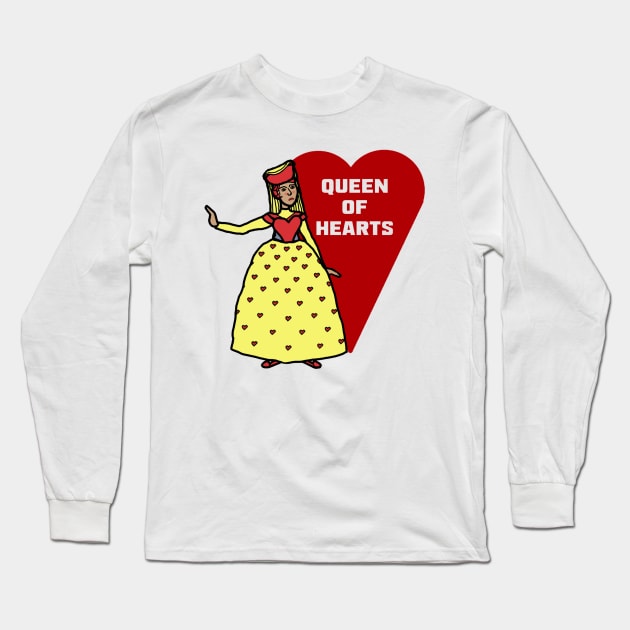 Queen of Hearts Long Sleeve T-Shirt by LochNestFarm